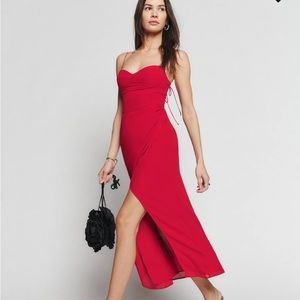 Reformation Red Kourtney Dress Size 0
